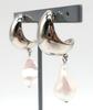 Baroque Pearl Drop Metal Earrings [item]