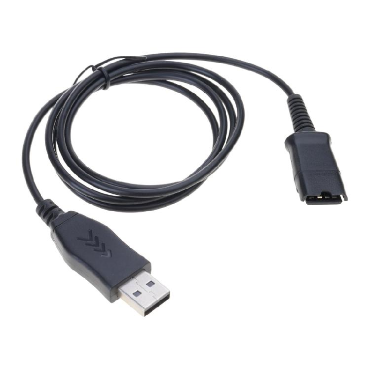 USB Interfaces QD USB Adapter Cable for Quick Disconnect Headsets Easy Connection Audios Signal Stability Transmission