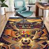 Tappeto con Motivo Calcio FC Barcelona, Tappetino Interno/Esterno, per Picnic, Sala Giochi, Camera da Letto, Ufficio, Soggiorno, Tappeto Decorazione Casa, Regalo di Compleanno