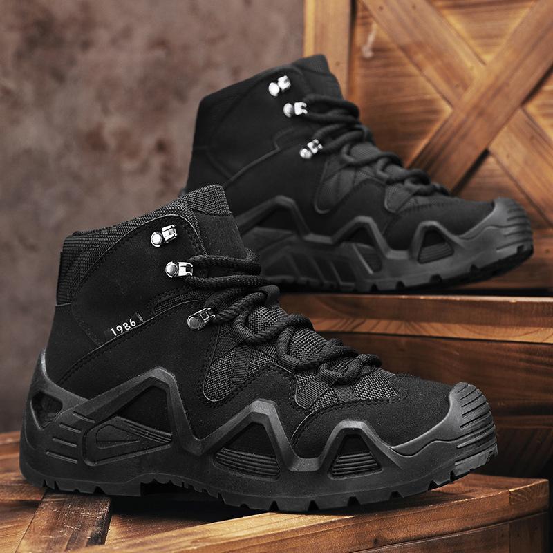 

Обувь Мужские высокие ботинки Martin 2024 года, новые осенне-зимние ботинки для бездорожья, альпинизма, тактические боевые ботинки для активного отдыха, инструменты, работа, страховка 39