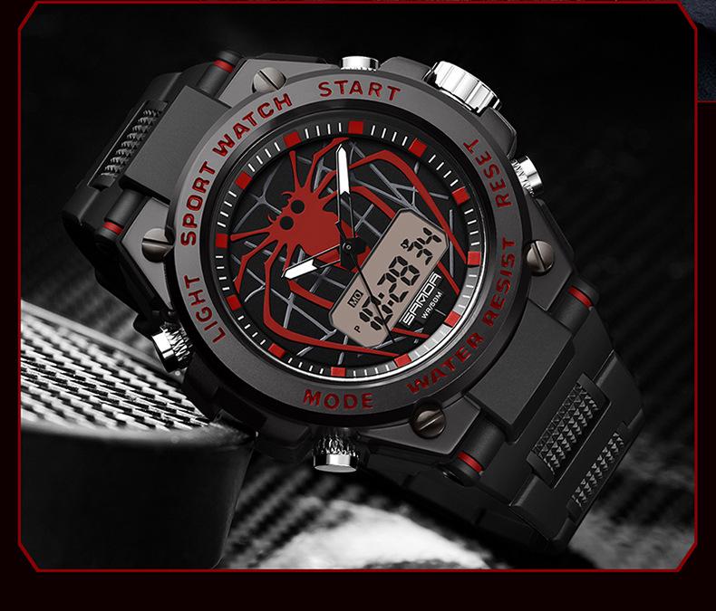 Sanda Creative Spider Men's Outdoor Sports Luminous Multifunctional Watch