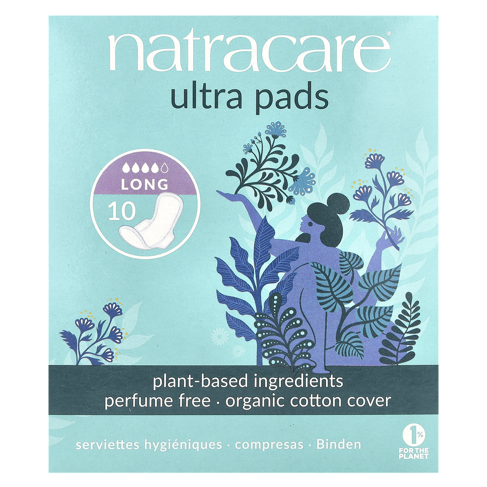 

Ultra Pad, Organic Cotton Cover, Long, Pack of 10