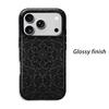 Gothic Intricate Black Symmetrical Mandala Pattern Art Film Aesthetic Protective Shockproof Bumper Phone Case Cover For iPhone 14 15 16 Pro Max Plus