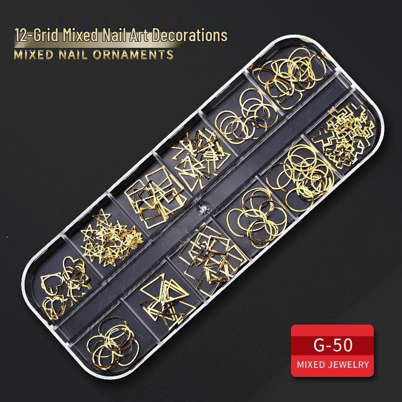 60 Nail Art Accessories: Rhinestones, Pearls, Rivets & Alloy Designs