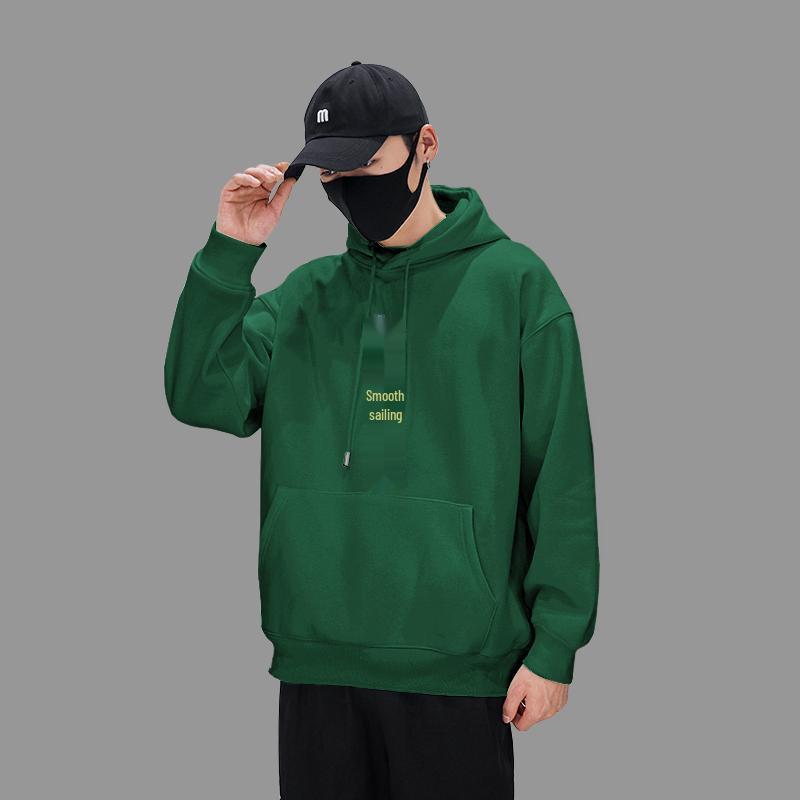 Shawn Yue Fleece-Lined Hoodie: Men's Hong Kong Style, Autumn/Winter, Trendy Brand, Large Size, Versatile Shirt