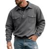 Sudadera Vintage de Manga Larga para Hombre | Top de Utilidad a Cuadros Retro con Múltiples Bolsillos para Uso Casual y al Aire Libre