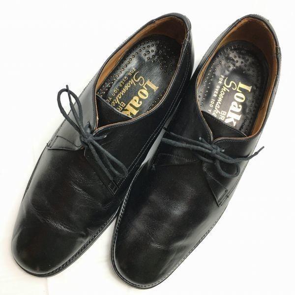 Loake Made In England Vintage Plain Toe Business Shoes Black Size 6EEE / 24.5-25.0cm Men's(USED)