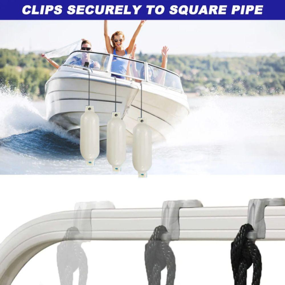 Sturdy Design Boat Marine Bumper Black Nylon Fender Clips Pontoon Mount  Marine Environment