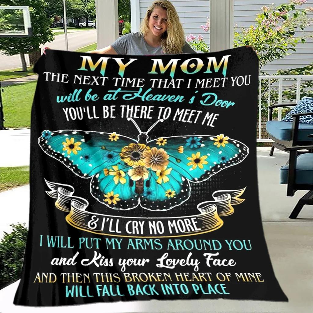 Prezent Błogosławieństwa dla Moich Rodziców, Dziadków, Synów i Córek, Flanelowy Ciepły Koc, Modny Przenośny Koc, Prezent Świąteczny