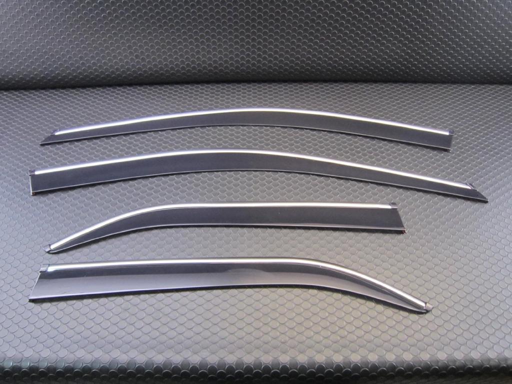 BRIGHTZ Premium Side Door Visors for Camry AVV50 with Chrome Mouldings and Hardware [INJ-V-035] AVV 50 V50 Camry Hybrid (Part Number: 12367)