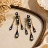Bohemian Style Waterdrop Earrings Tassel Pendant Earrings Elegant Vintage Dangle Earrings  Dinner