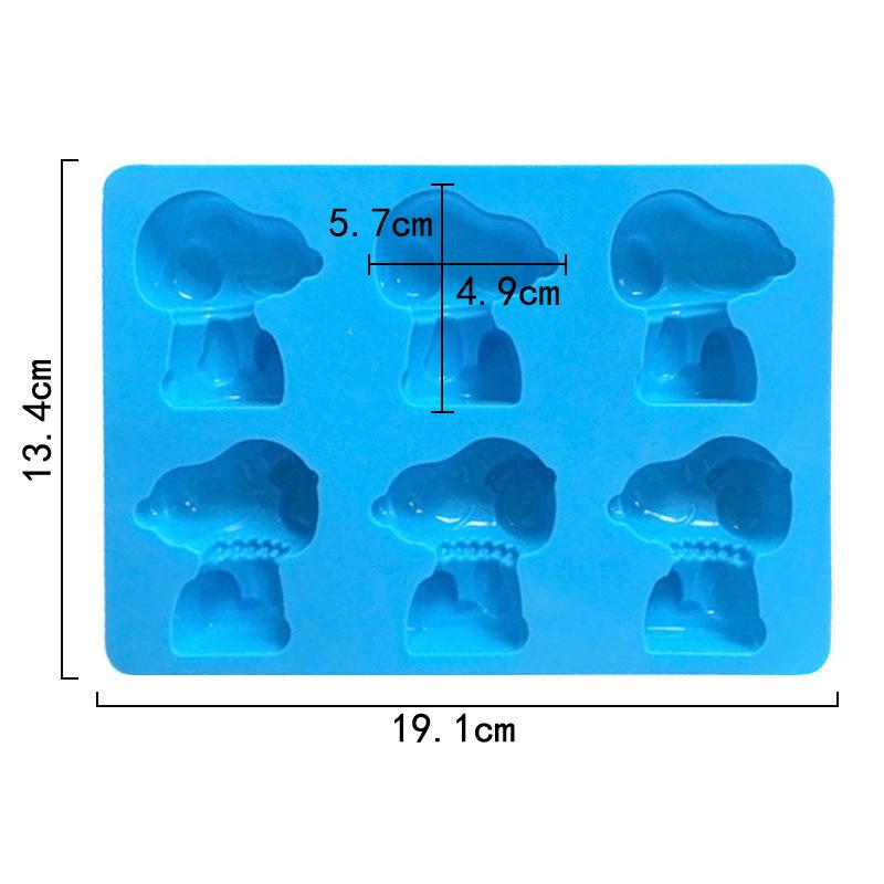 

Snoopy Reusable Ice Cube Trays Silicone Cartoon Chocolate Molds Candy Molds Silicone Baking Mold for Cake Decoration Kids Toys чорний