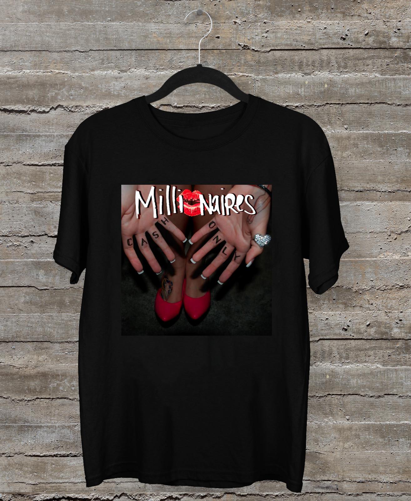NEW MILLIONAIRES Band album CASH ONLY BLack bAll Size Shirt AR178 XXXL
