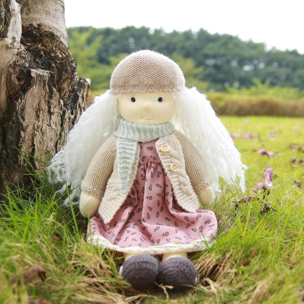 BlissfulPixie Waldorf Doll Cute Plush Toy for Perfect for Kids - Kaida, Handmade, 30cm, Soft, Girls,