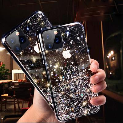 Bling Glitter Phone Case For Iphone 11 12 Pro Max Xr Xs Max X 7 8 6s Plus Soft Silicone Transparent Back Cover For Iphone 13pro