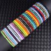 Mini Facted Crystal Bracelets Women Fashion 41 Color 6/8mm Clear Crystal Elastic Bracelets Men Luxury Nature Stone Jewelry Gift