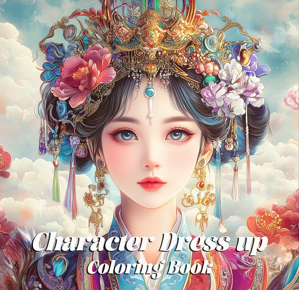 Girls Creative Activity Coloring Book 26 Pages - Character Dress Up, Graffiti & Painting Fun Gift for Children & Adults