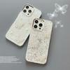 Suitable for IPhone16E Phone Cases, Starry Sky Resin, Apple 15promax, and 3D Pearl Butterfly 14