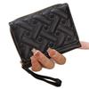 Women'S Wallet Tri Fold Card Bag Pu Multi Objects Pocket Short  Embroidered Love Pattern Korean Minimalist