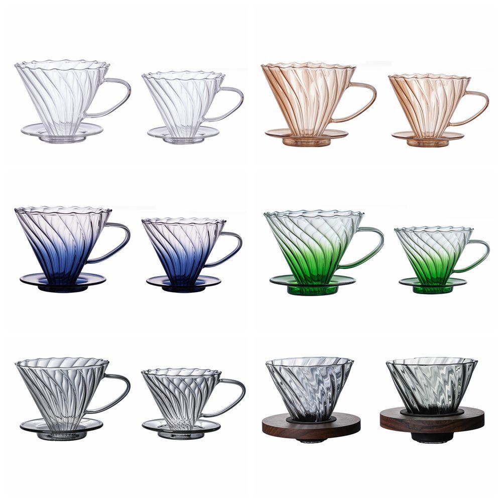 

Конусообразная капельница для переливания кофе, многоцветная стеклянная капельница для кофе V60, бытовой фильтр для кофе