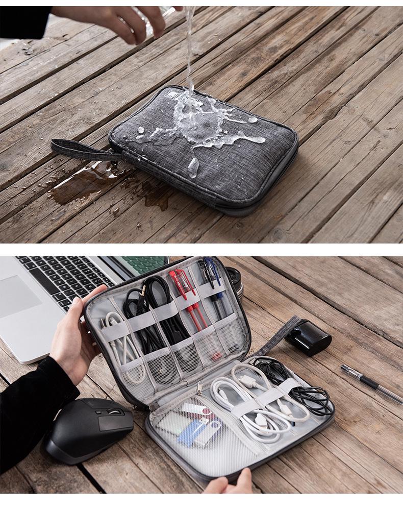 Digital Accessories Organizer: Anti-Collision Earphone Storage Bag with Large Capacity