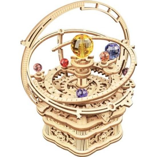 ROKR 3D Puzzle Wooden Music Box Children Adults 14+ Illustrated Instructions Star Hobby Assembly Craft Kit Steampunk Elementary School Upper Grades