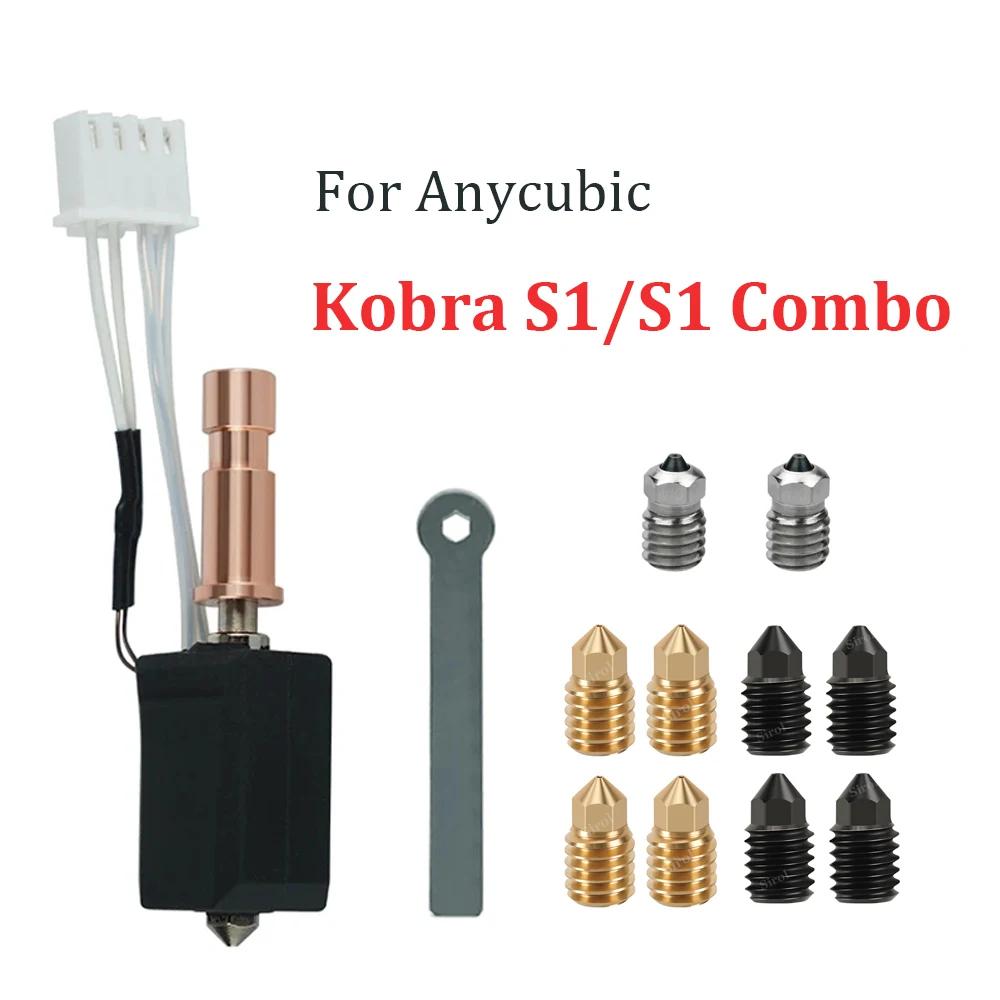 For Anycubic Kobra S1 Hotend Ceramic New Upgrade Hotend For Kobra S1 Combo Head S1C 3d Printer 24V 48W 200K Rapid Heating 300℃