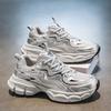 Silver dad shoes men's spring 2025 new high-end Hong Kong style mesh breathable height increase men's sports and leisure shoes