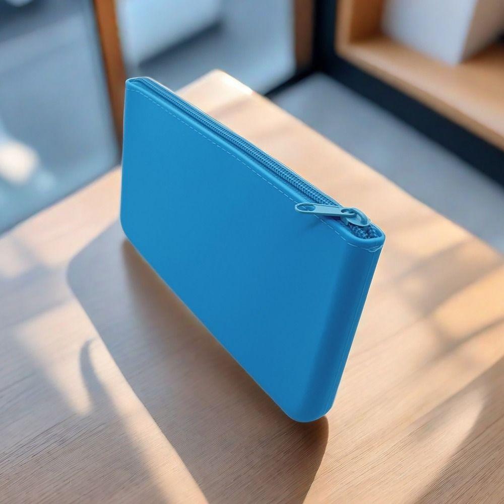 Silicone Organizer Cosmetic Bag Smooth Zipper Travel Pouch INS Style Lipstick Storage Bag  Students