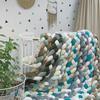 Handmade Bed Bumper Soft Plush Braided Pillow Baby Crib Bumper Crib Protector  Baby Bed
