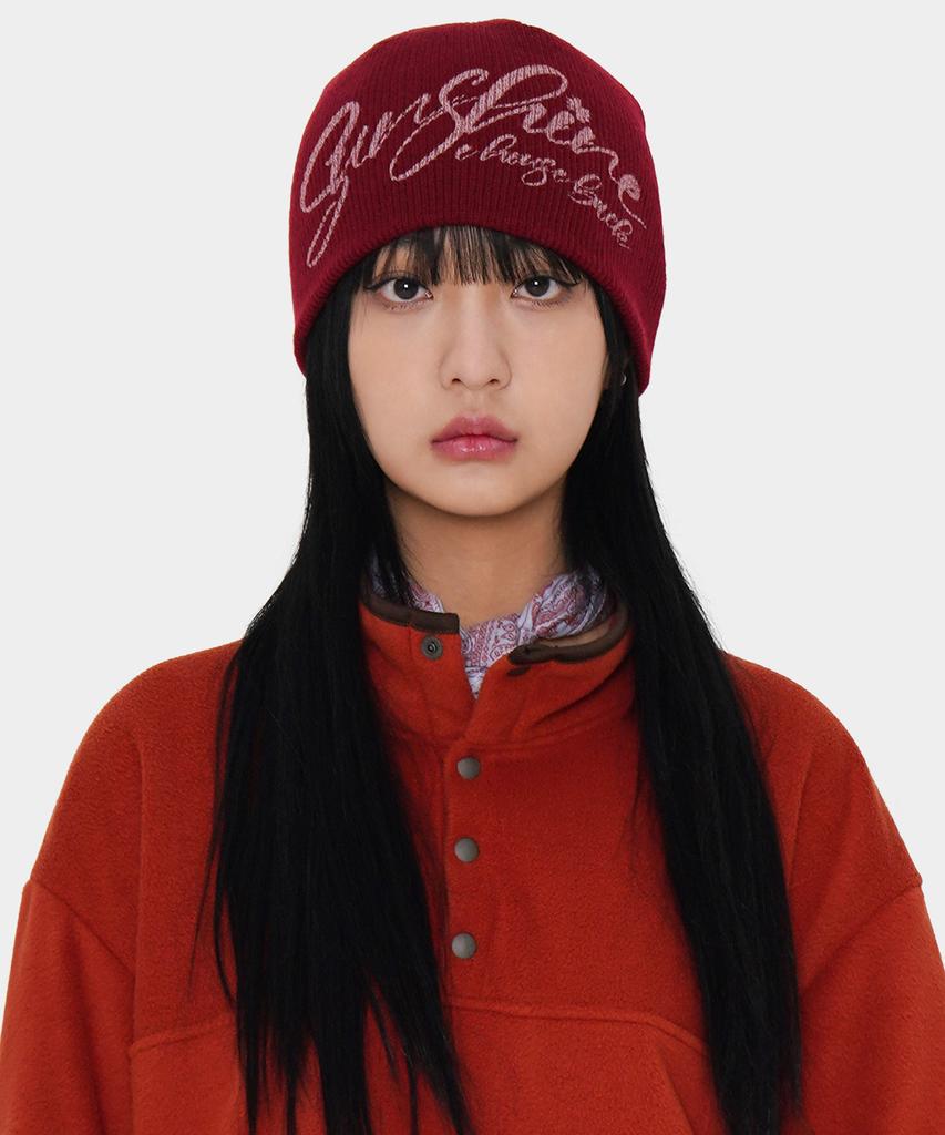 Ebeulisi Sunshine Logo Beanie (Burgundy)