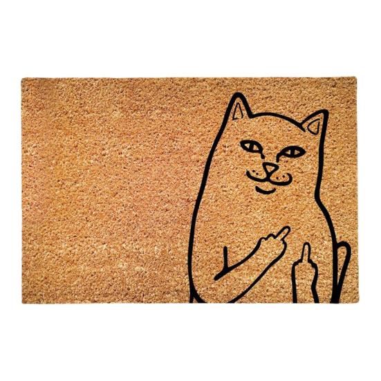 Dywan podłogowy Kot z kreskówki Środkowy palec Gardzi Odejdź Dywanik łazienkowy Absorpcja wody Decoearion Sypialnia Wejście Mata podłogowa