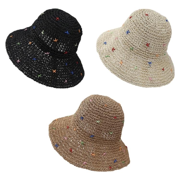 Weaving Straw Hat for Teen Girl Breathable Spring Camping Sunproof Beach Hat