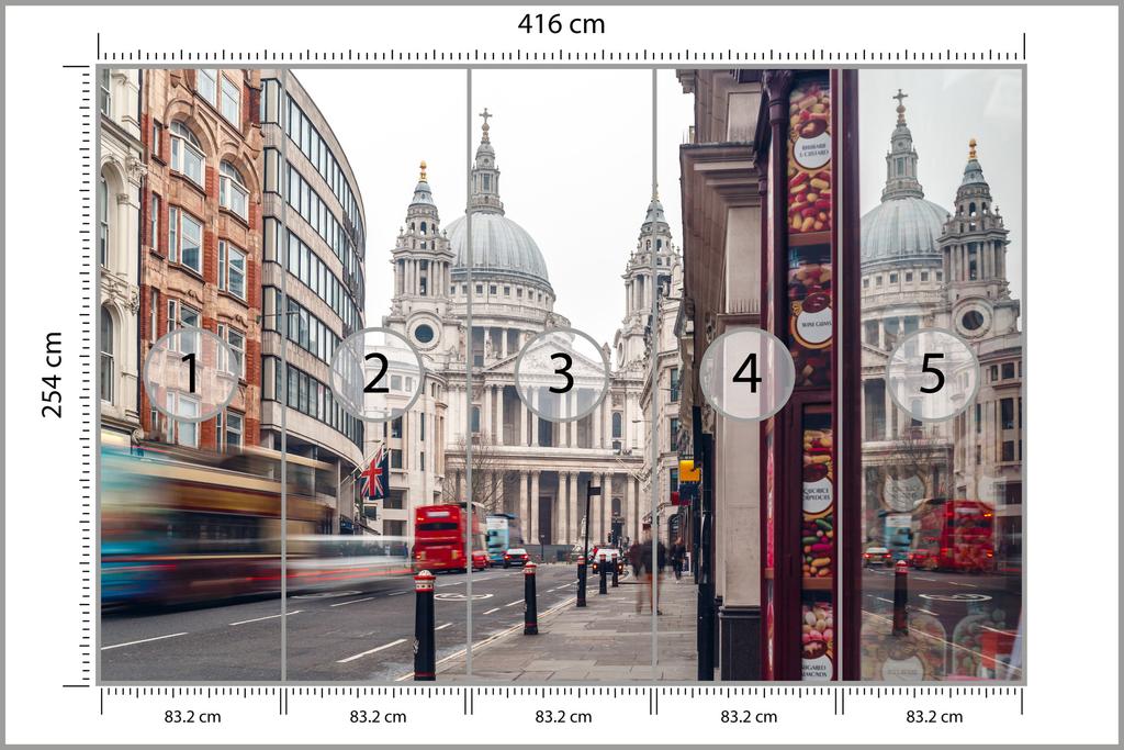 Photomural Cathedral In London Self-Adhesive Mural 416x290