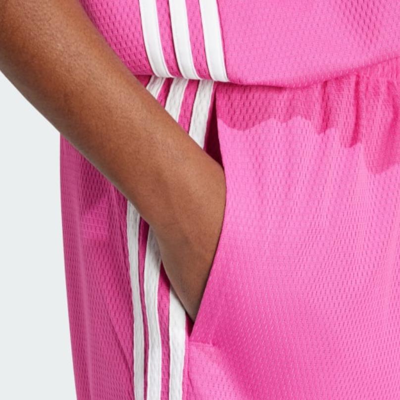 Adidas Originals Adicolor Mock Eyelet Shorts Striped Comfortable Versatile Casual Shorts Men Shorts Translucent-Purple Red IZ2455