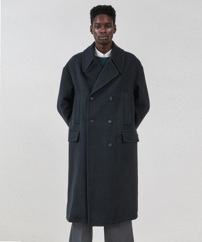 Trip Le Sens Back-Point Double Wool Coat_Navy