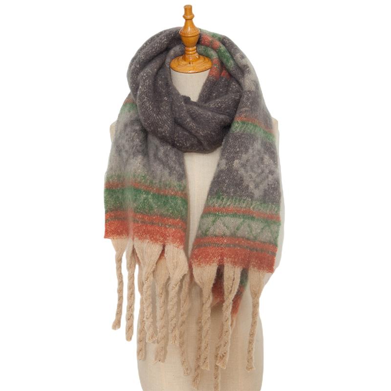 New Imitation Cashmere Women Scarf Winter Preppy Style Tassel Pashmina Mujer Female Foulard Bufanda Long Thick Wrap Shawl