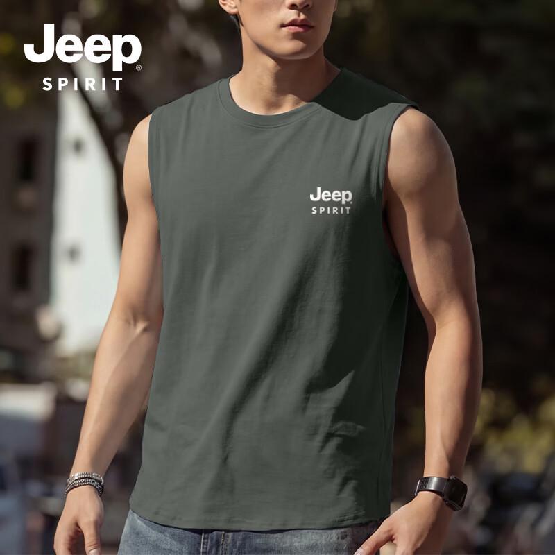 Мужской хлопковый жилет с принтом JEEP SPIRIT 4XL