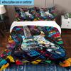 Guitar Notes Harmony 3pcs Bedding,Including 1pc Duvet Cover And 2pcs Pillowcases Perfect for Christmas,Ideal for Bedroom, Dormitory