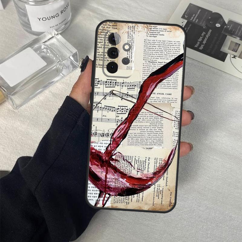 Rotweinglas Kunsthülle Für Samsung Galaxy A06 A16 A26 A36 A56 A53 A32 A52 A33 A13 A55 A35 A15 A14 A34 A54 A17