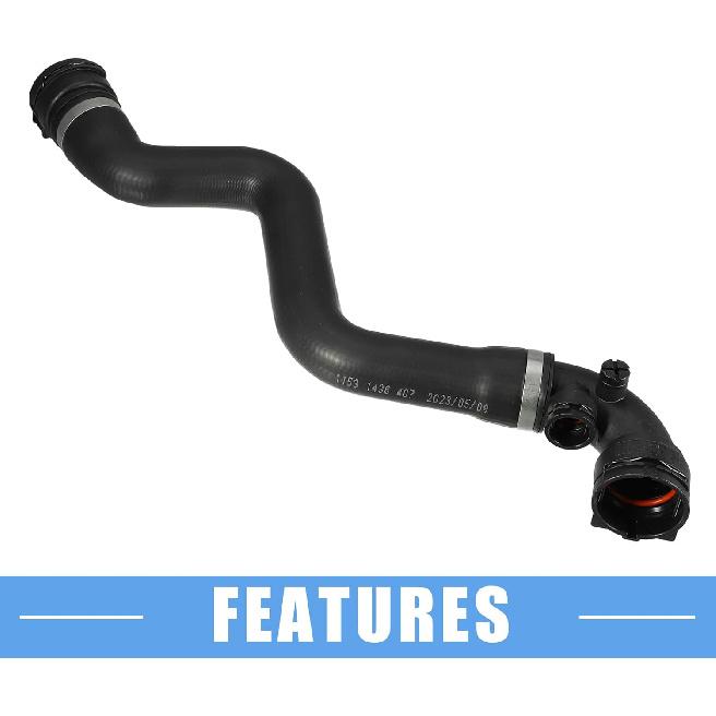Radiator Coolant Hose Replace No.11531436407 for BMW 316Ci 2000-2005 Rubber Black