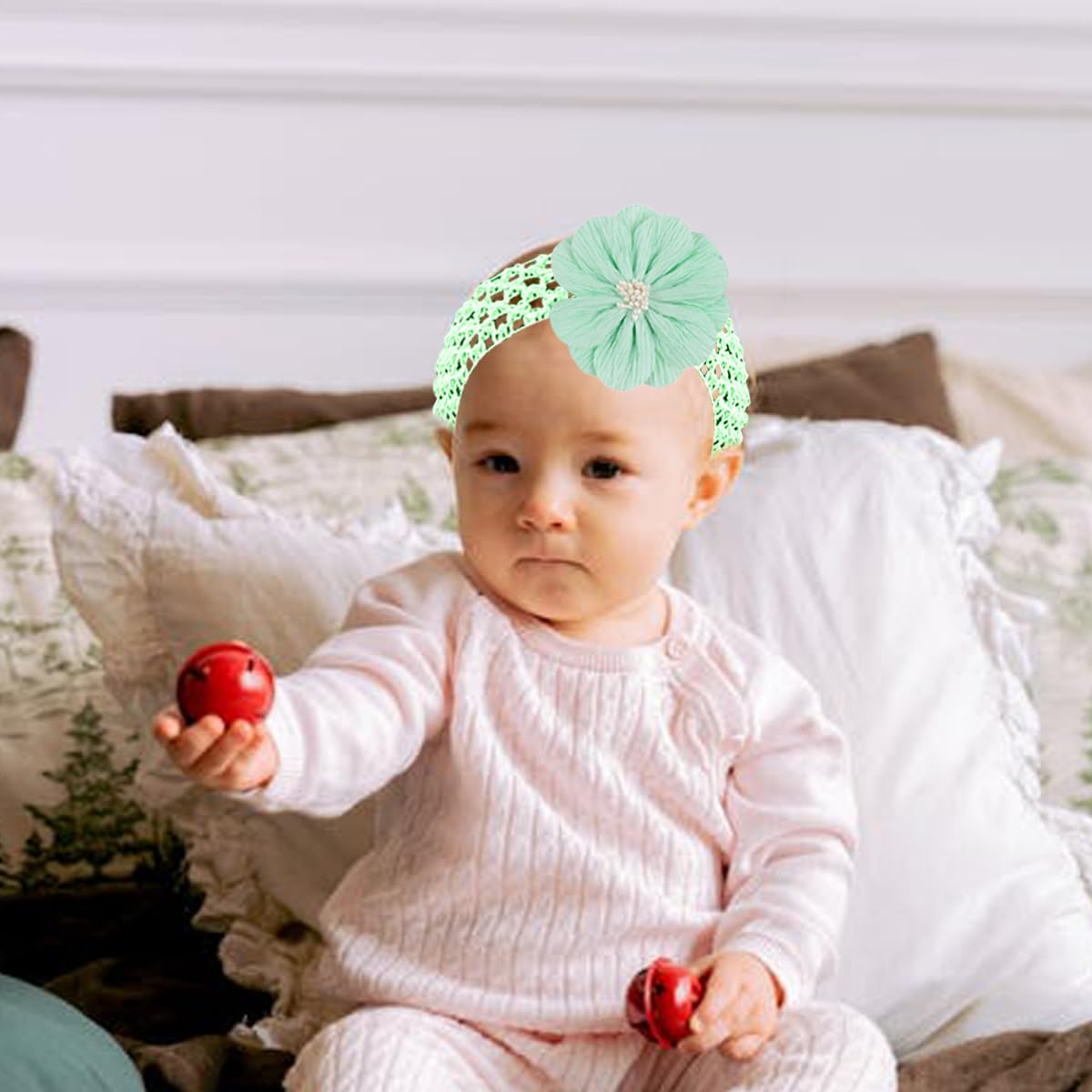 

12Pcs Baby Girls Headbands Chiffon Flower Baby Headband Soft Floral Headbands for Newborns Infants Toddlers Kids(Random Color)