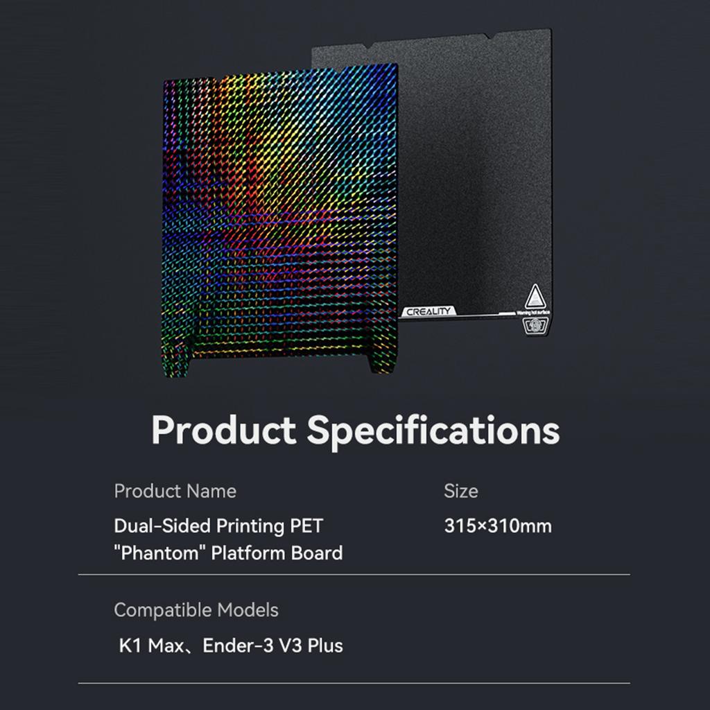 Creality Dual Sided Printing PET   Phantom   Platform Board for K1 Max Ender 3 V3 Plus 3D Printer Platform Glossy PET +