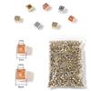 200-500 Pcs CCB Square Beads Hole 1/1.2mm Loose Spacer Rhodium Bead Charm Women Diy Jewelry Bracelets Necklace Finding Supplies