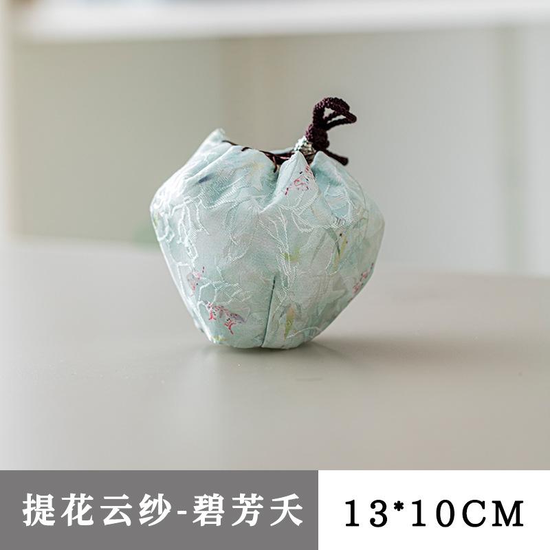 Chinese Style Small Storage Bag Vintage Portable Candy Storage Bag Tea Ceremony Thicken Protective Cup Bag Outdoor Accessories