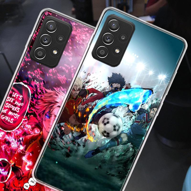 Blue Lock Anime Phone Case for Samsung A54 A57 A37 A17 A14 A15 A12 A24 A34 A55 A35 A25 A52S A07 A05S A04S A22 A32 A72 Galaxy Not
