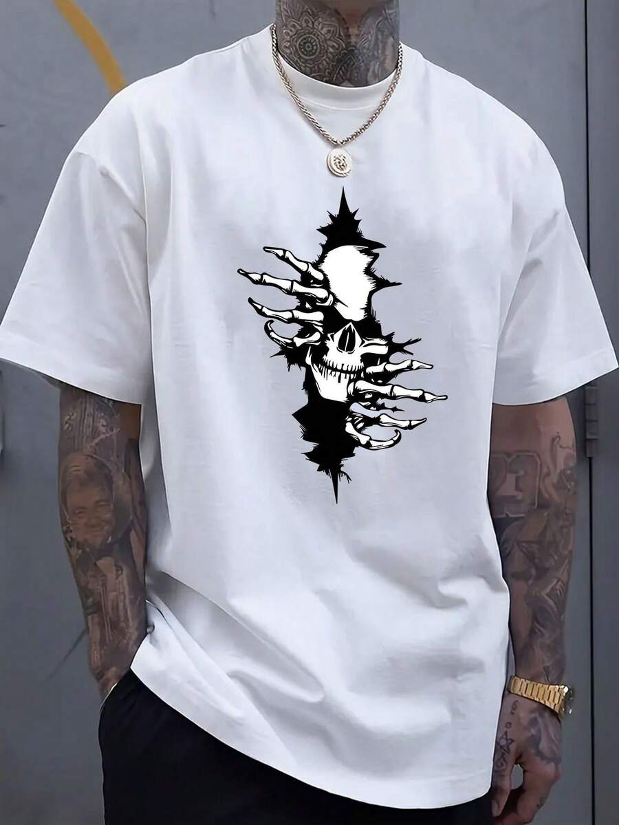 

Pattern Printed Unisex s Round Neck Short Sleeved T-Shirt S