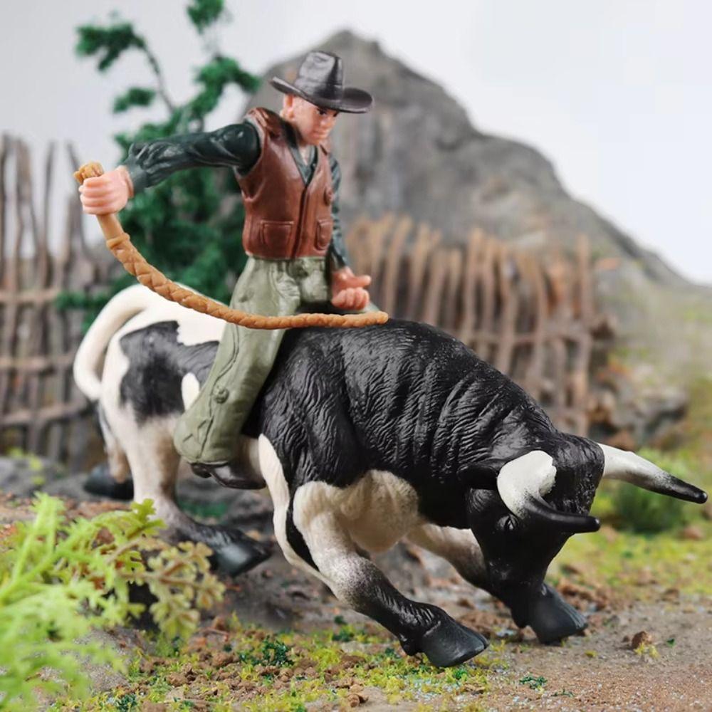 Farm Animals Poultry Cattle Model Simulation Calf Bull OX Figures  For Children