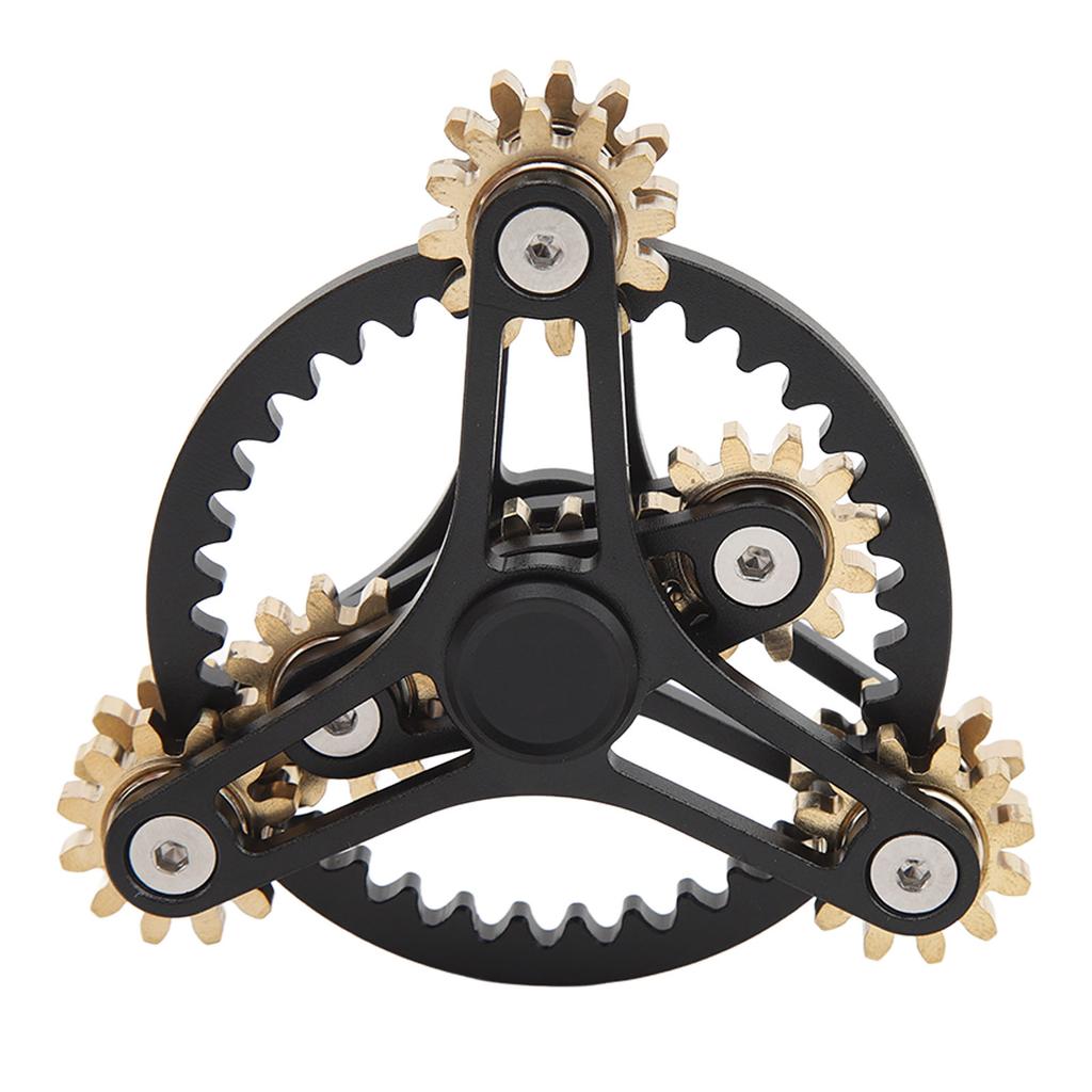 Bearing Gear Finger Toy Meditation Reduce Anxiety Break Bad Habits Bearing 3 Gear Metal Toy Black