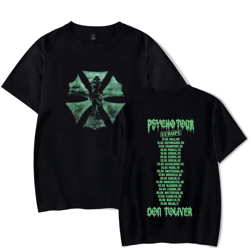 Мерч Don Toliver PSYCHO TOUR WINDOW 2025 Футболки Женские Мужские Одежда Тренд Повседневный Топ с Коротким Рукавом M